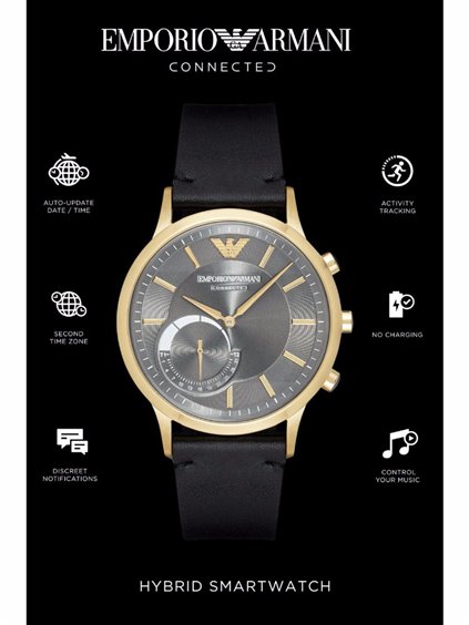 Orologio armani 2025 nero e oro